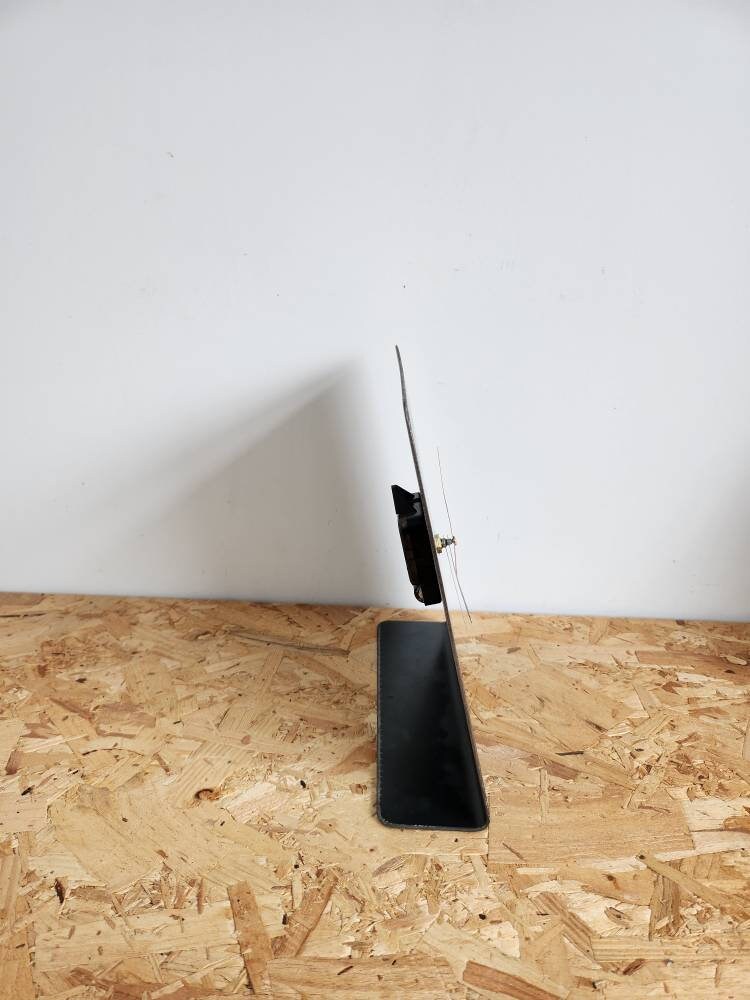 Raw Steel Standing Clock | Industrial Square Metal Clock | Handmade UK Table Clock | Rustic Home Decor Timepiece