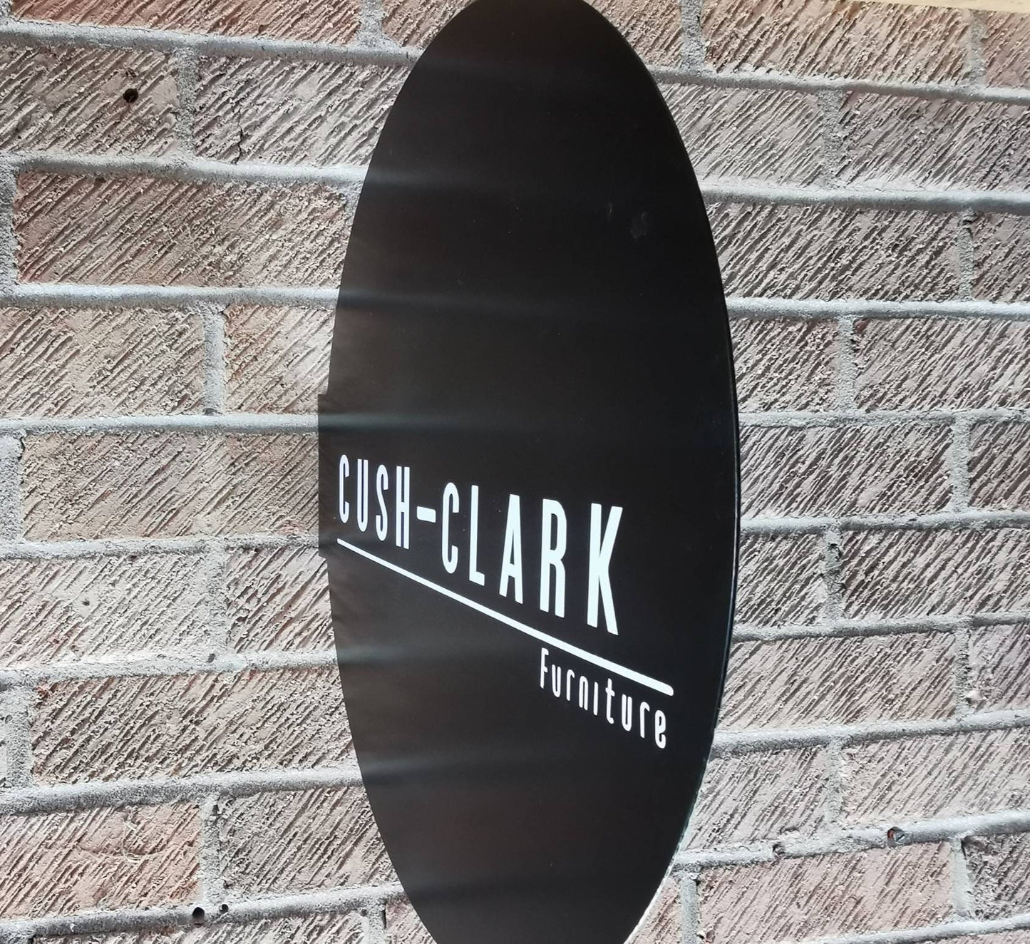 Round Steel Shop Sign – Wall Mounted Cafe Signage (45cm)