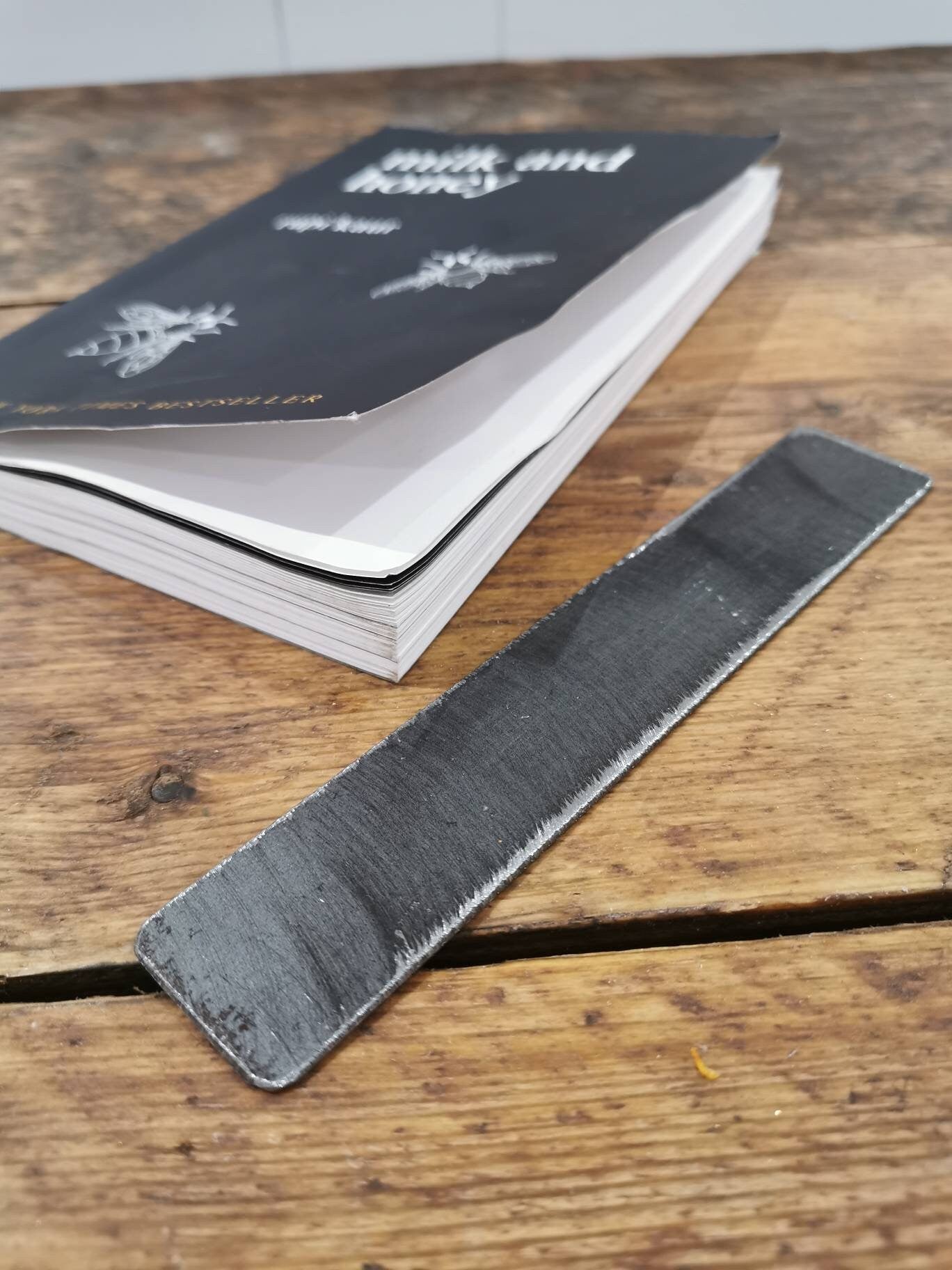 Rustic Steel Industrial Bookmark