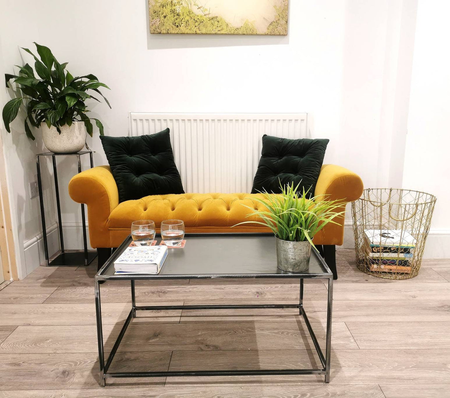 Super Modern Steel Coffee Table | Industrial Minimalist Metal Centre Table | Handmade UK Furniture | Loft & Contemporary Decor