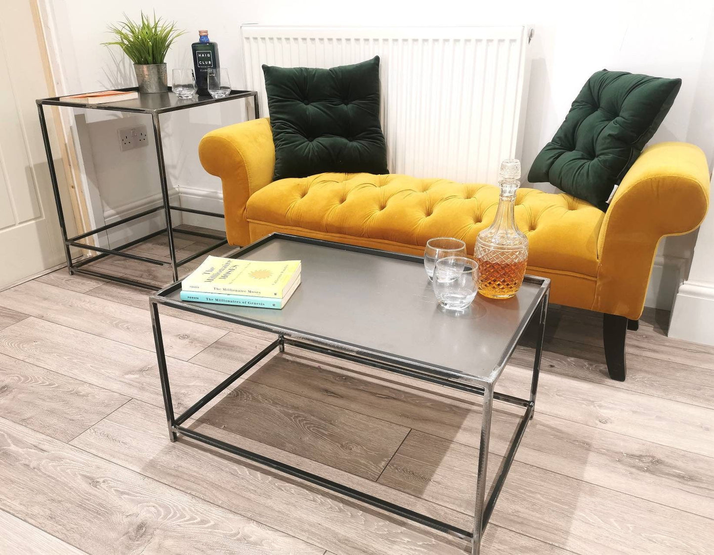 Super Modern Steel Coffee Table | Industrial Minimalist Metal Centre Table | Handmade UK Furniture | Loft & Contemporary Decor