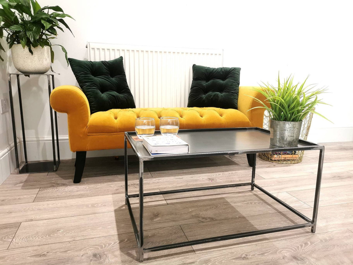 Super Modern Steel Coffee Table | Industrial Minimalist Metal Centre Table | Handmade UK Furniture | Loft & Contemporary Decor