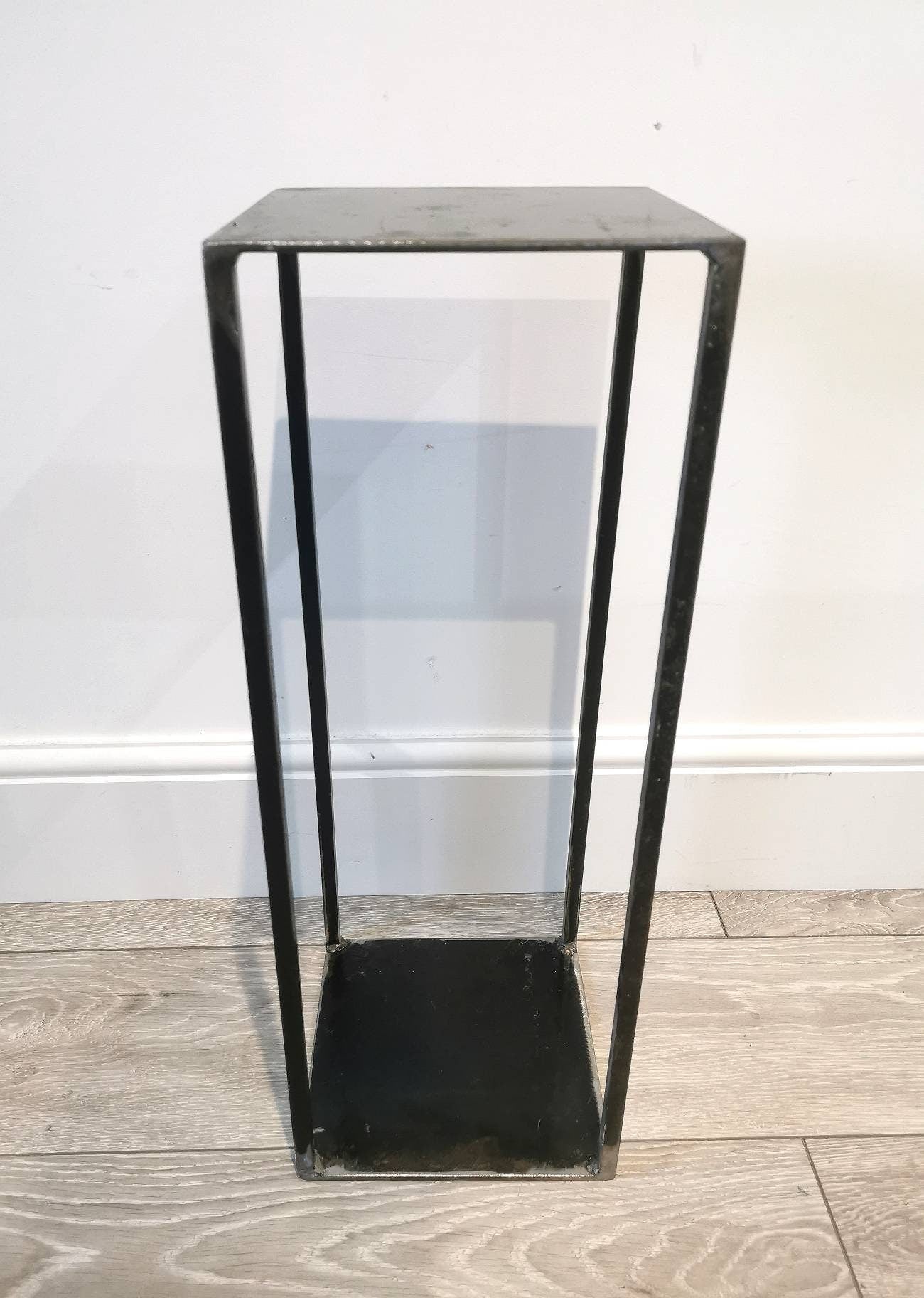 Tall Industrial Metal Plant Stand | Side Table & Display Stand | Handmade Raw Steel Home Decor | UK Made Furniture