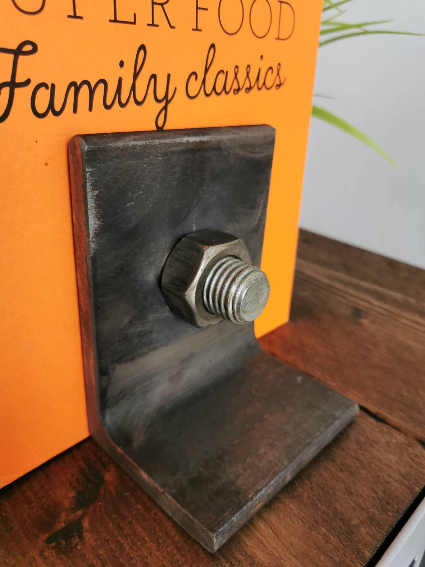 Book Ends industrial nut and bolt book ends - steampunk