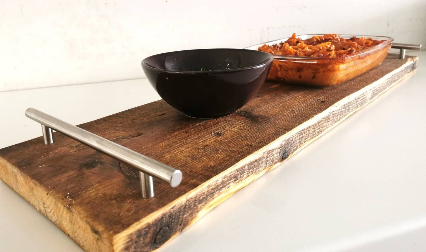 Rustic Serving Board - Serving Platter - Serving Tray - Charcuterie Tray - Cheese Board