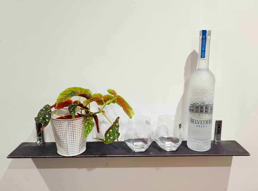 Metal Shelf - Minimalistic Shelf - Contemporary Shelving - Floating Shelf - Steel Shelving