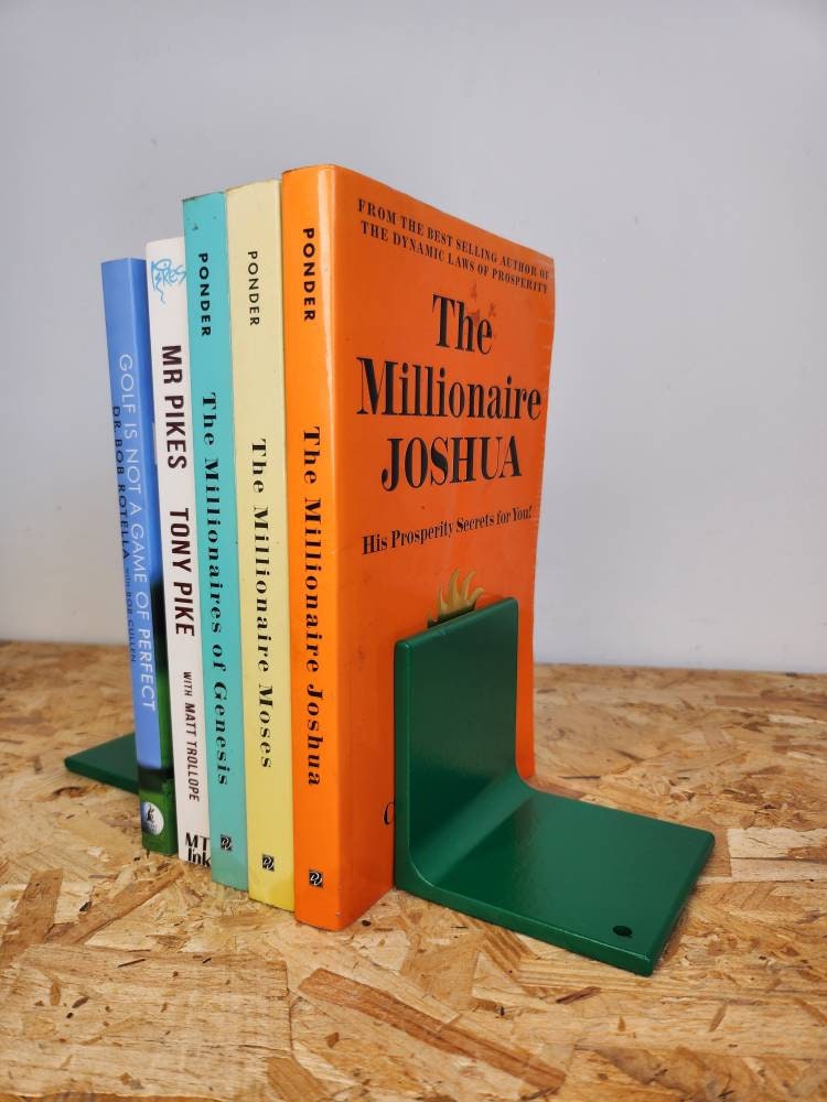 Coloured Industrial Bookends - Metal Bookends - Angle Steel Book Ends - Variety Of Colours