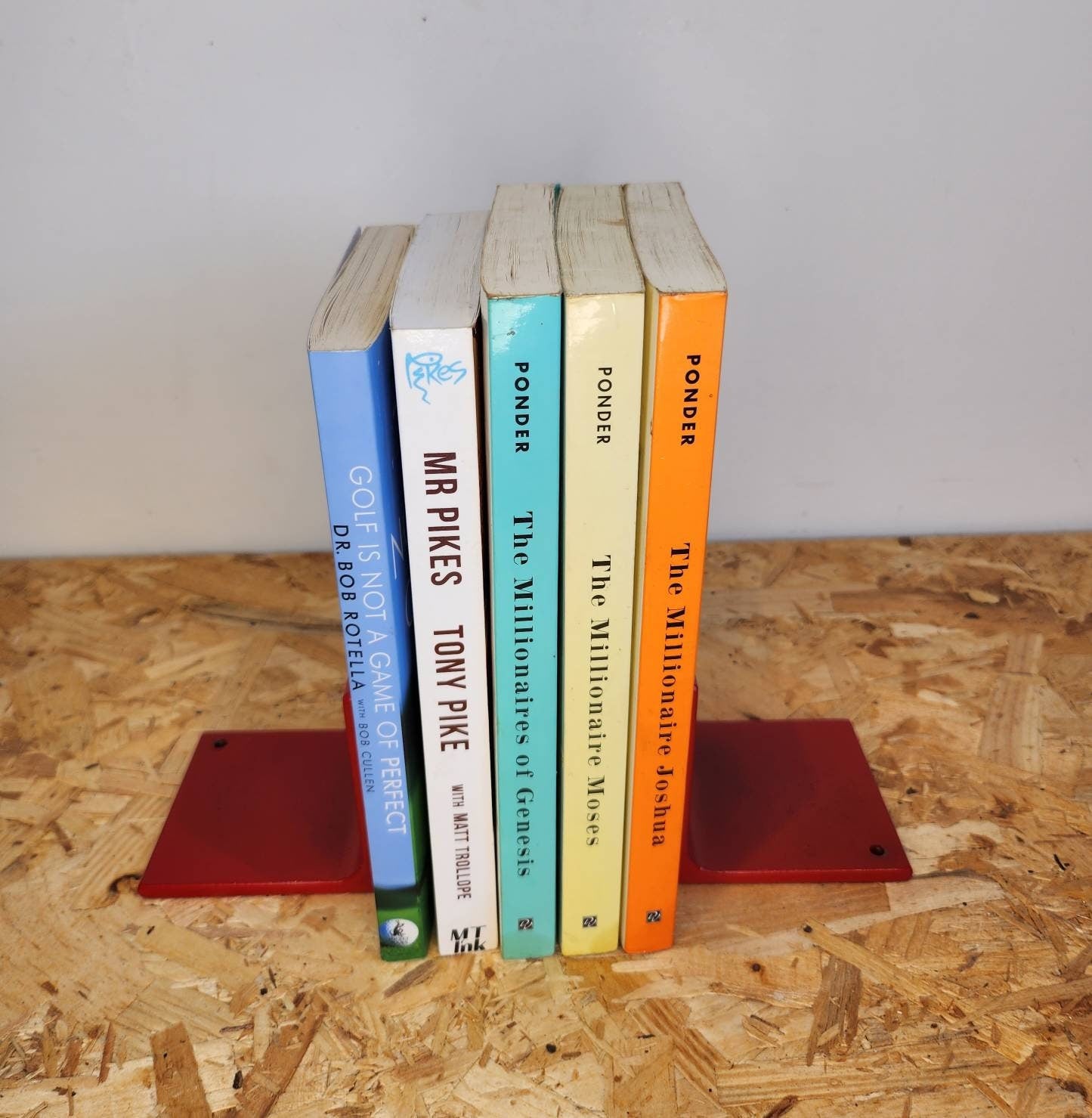 Coloured Industrial Bookends - Metal Bookends - Angle Steel Book Ends - Variety Of Colours