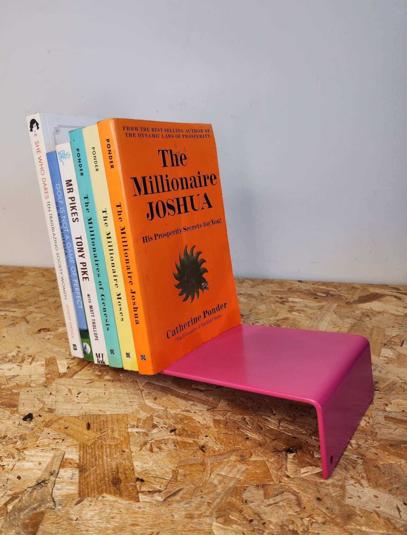 Coloured Metal Book Stand - Book Display - Metal Bookend - Contemporary Book Stand - Powder Coated