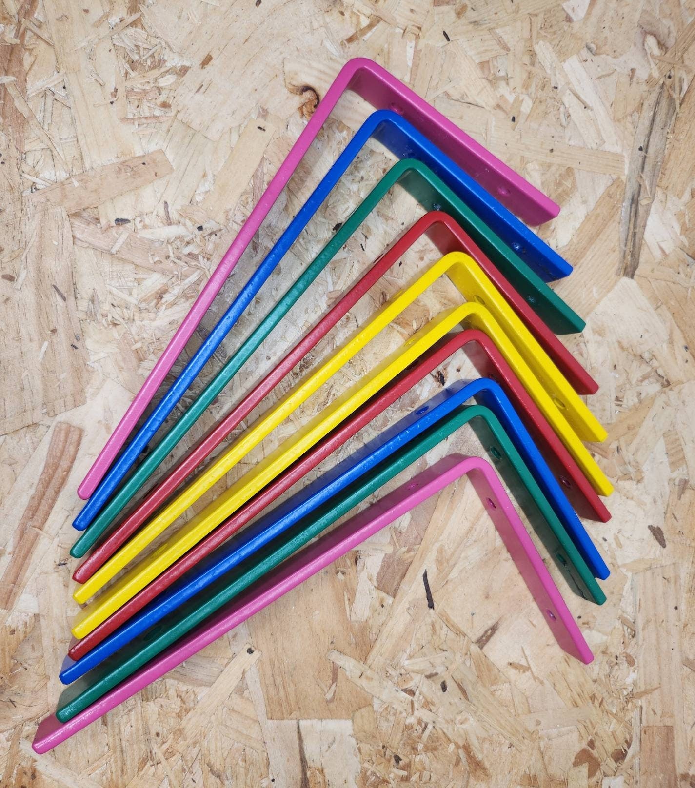 Colourful Shelving Brackets - Industrial Shelving Brackets - L Brackets - Shelf Brackets - Variety Of Sizes And Colours