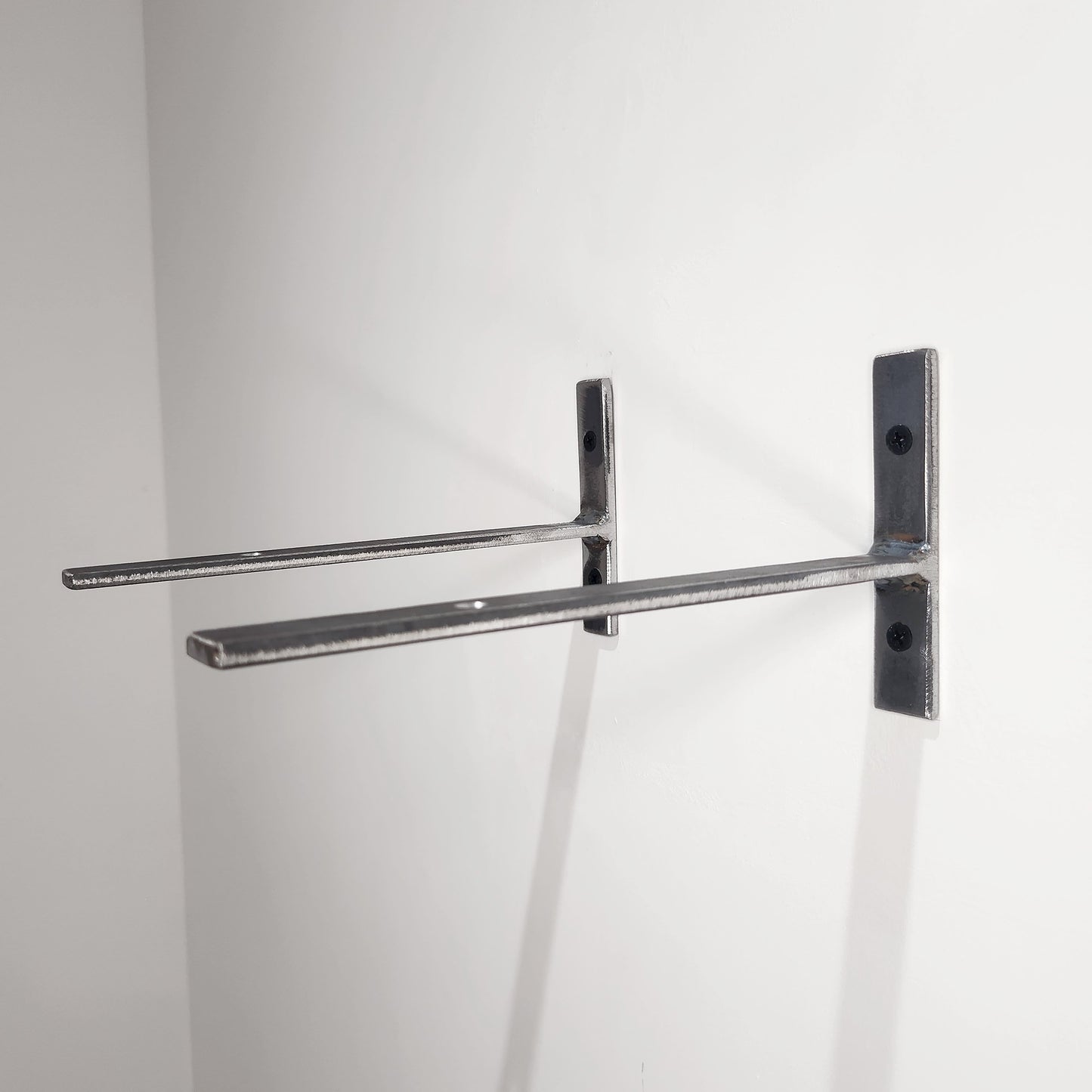 Shelving Bracket - Metal Shelving Bracket - Minimalistic Shelving Bracket - Industrial - Rustic - Raw Steel Shelf Bracket