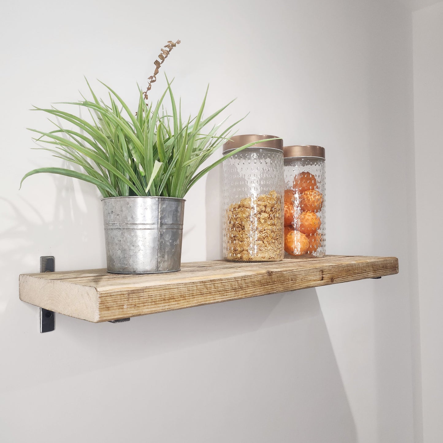 Shelving Bracket - Metal Shelving Bracket - Minimalistic Shelving Bracket - Industrial - Rustic - Raw Steel Shelf Bracket